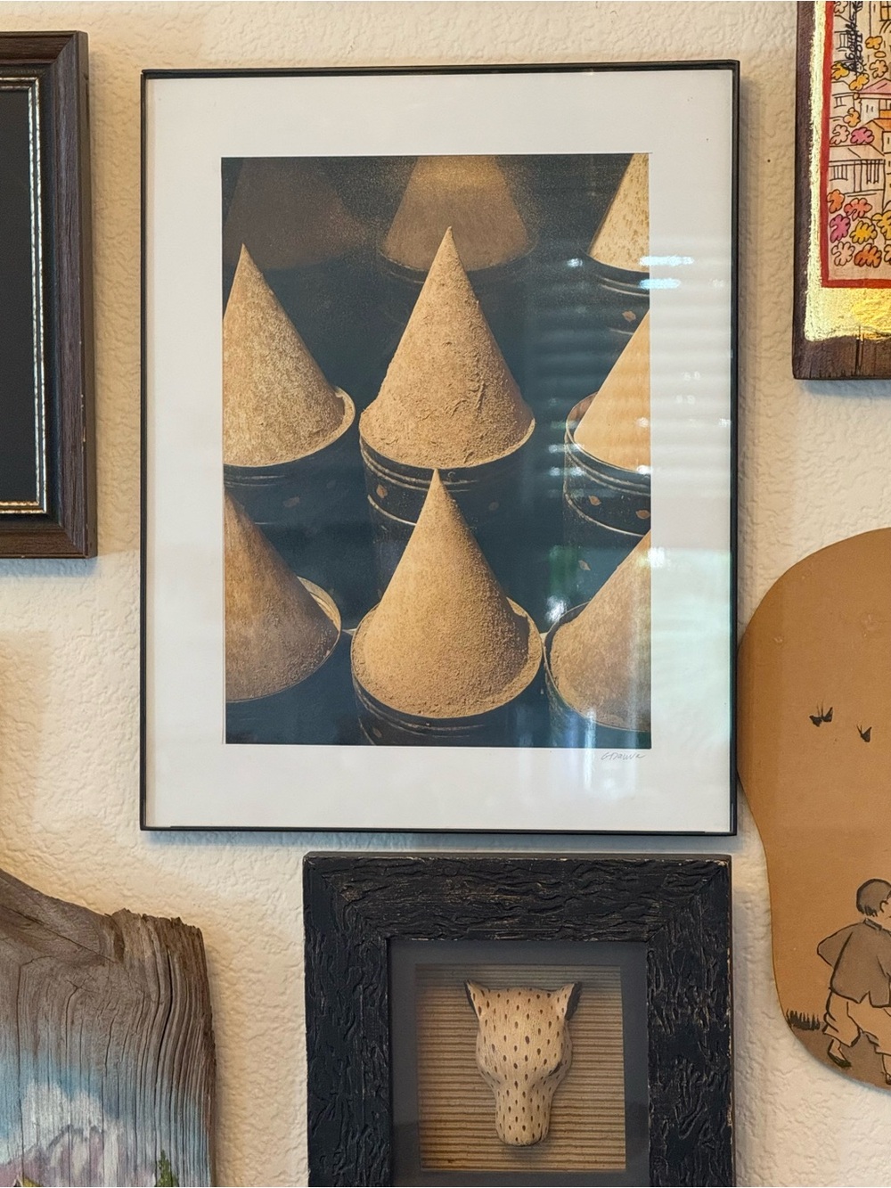Signed Marrocco Spices Photograph in Tan and Black